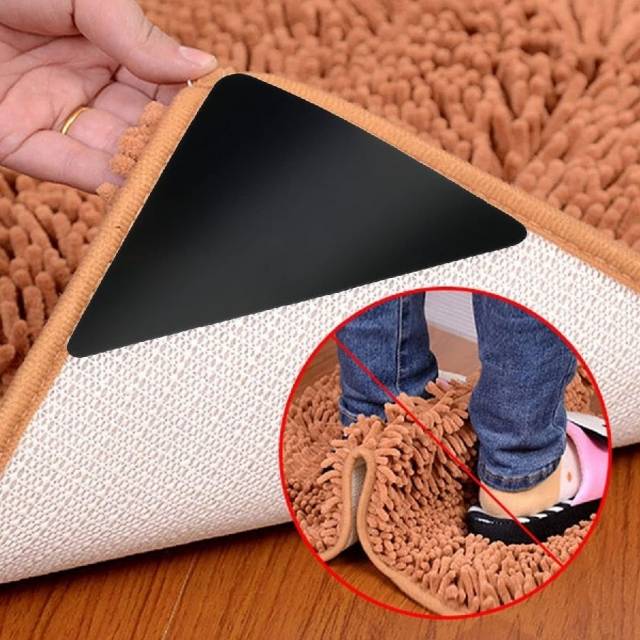 Adhesivos antideslizantes para alfombras doble faz 12 uds