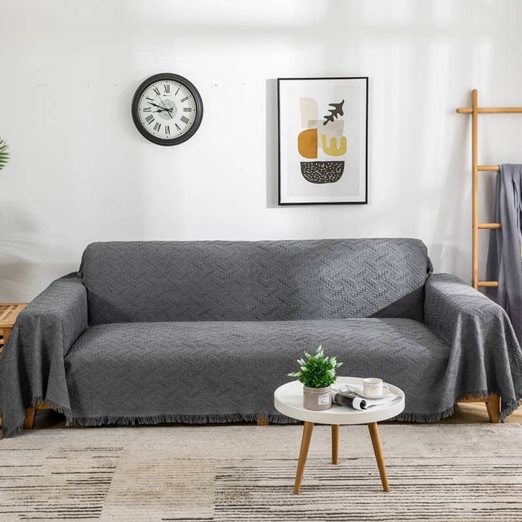  Manta para sofá, funda antideslizante para muebles, manta grande  para sofá, cama, silla, sillón (gris, 70.9 x 51.2 in) : Hogar y Cocina